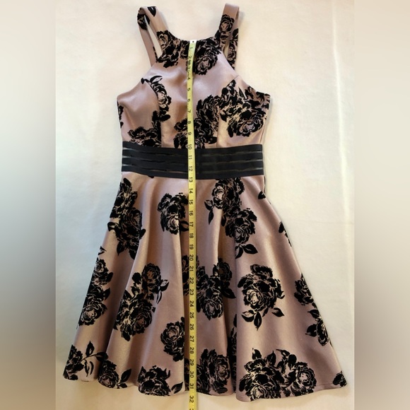 Formal Dress by City Studio, Dusty Pink & Black Floral (7) - Picture 13 of 17